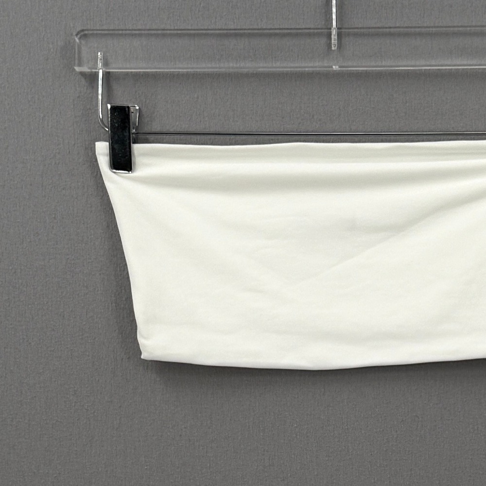 ENZA COSTA Essential Bandeau Top Womens Small White Minimalist Quiet Luxury NEW - Picture 7 of 16